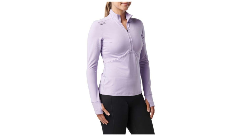 5.11 Tactical PT-R Wm Catalyst 1/2 Zip - Womens, Extra Large, Uniform White, 66021-571-XL
