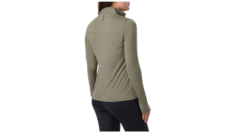 5.11 Tactical PT-R Wm Catalyst 1/2 Zip - Womens, Large, Uniform White, 66021-831-L