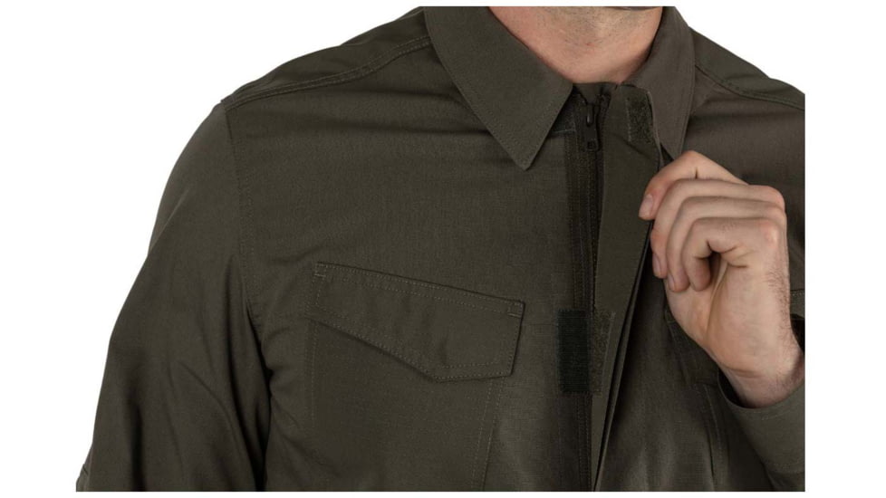 5.11 Tactical Quantum TDU FD Long Sleeve Shirt - Mens, Ranger Green, Large, 72524-186-L-R
