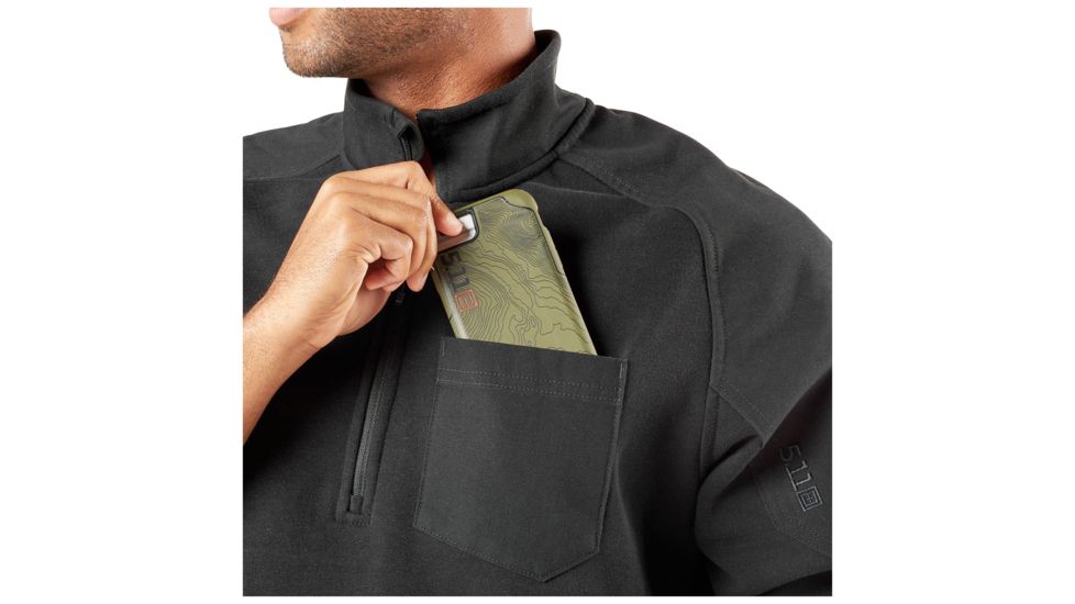 5.11 Tactical Radar Fleece 1/2 Zip, Black - 72102-019-S