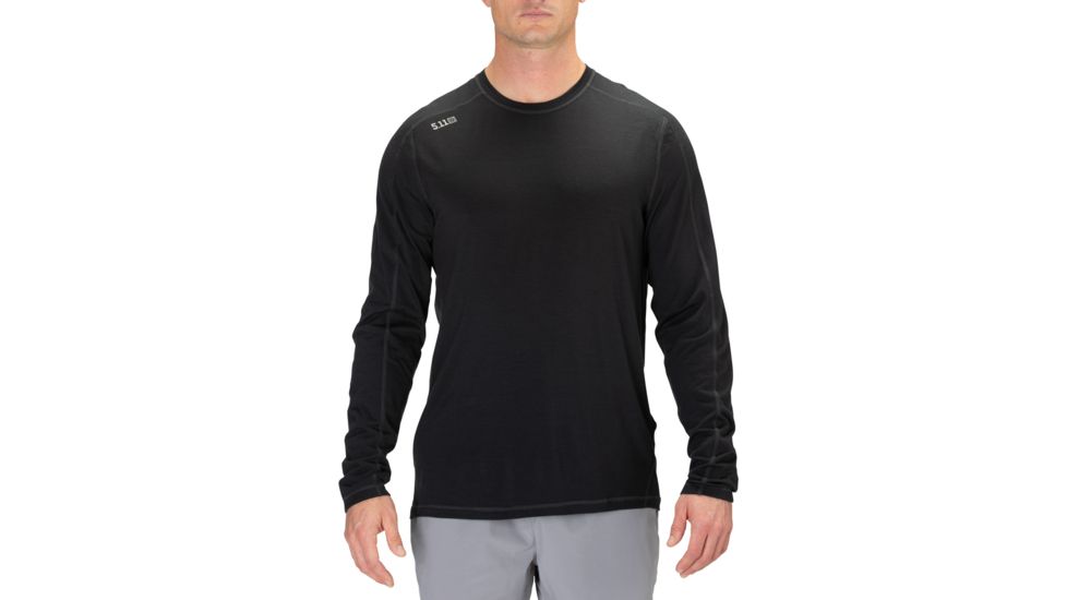 5.11 Tactical Range Ready Merino Wool Long Sleeve Shirt, Black - 40164-019-S