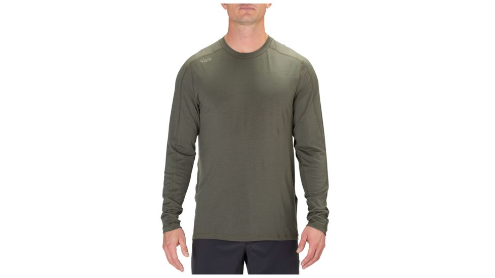 5.11 Tactical Range Ready Merino Wool Long Sleeve Shirt, Fatigue - 40164-200-L