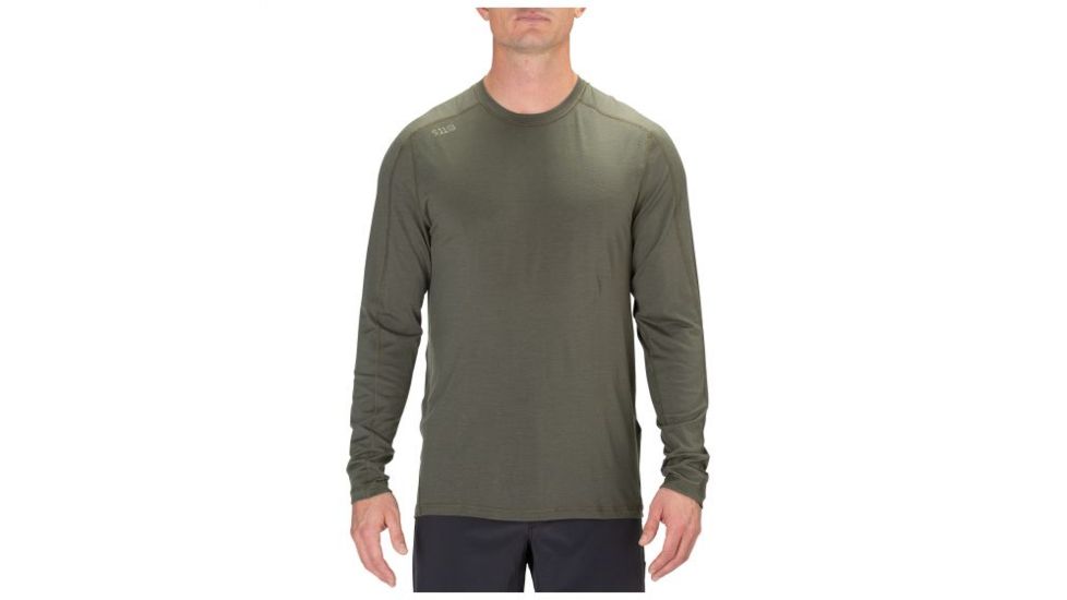 5.11 Tactical Range Ready Merino Wool Short Sleeve - Mens, Ranger Green, Large, 40163-186-L