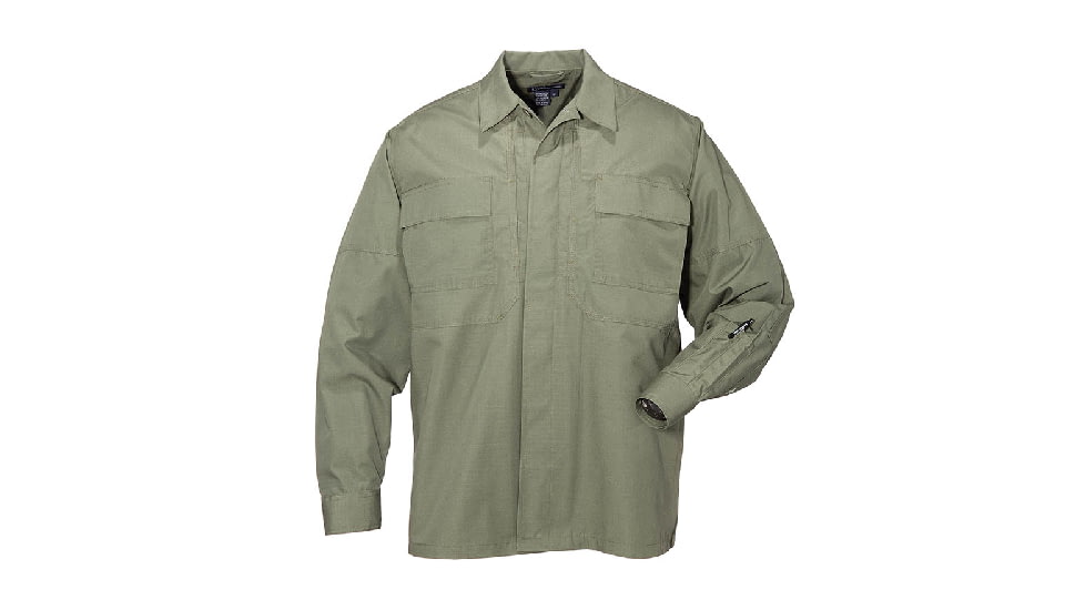 5.11 Tactical Ripstop Tdu L/s Shirt, TDU Green, 72002ABR-190-XL-R