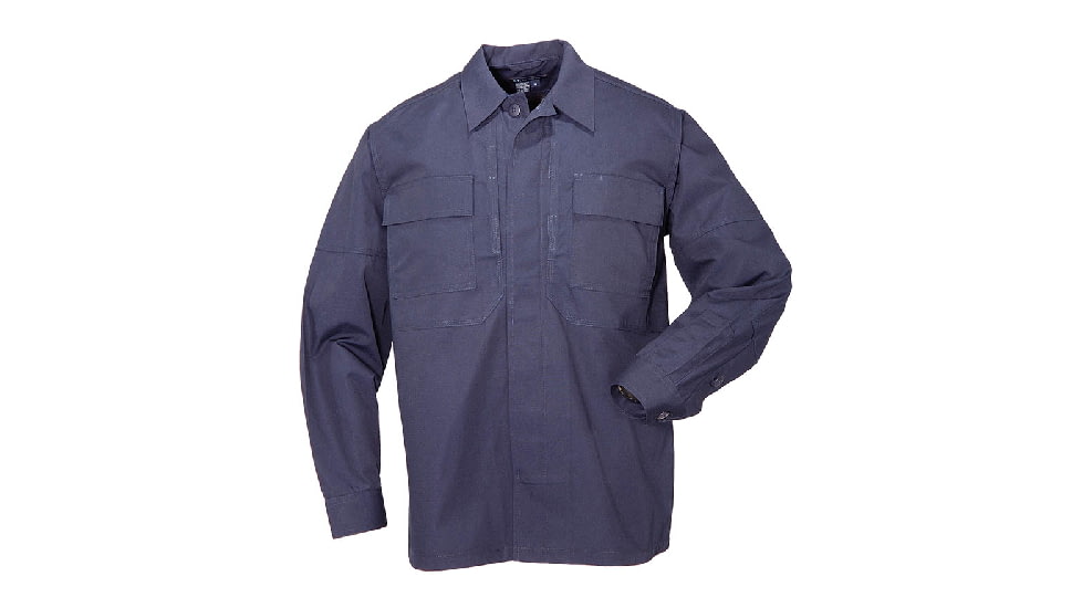 5.11 Tactical Ripstop Tdu L/s Shirt, Dark Navy, 72002ABR-724-S-R