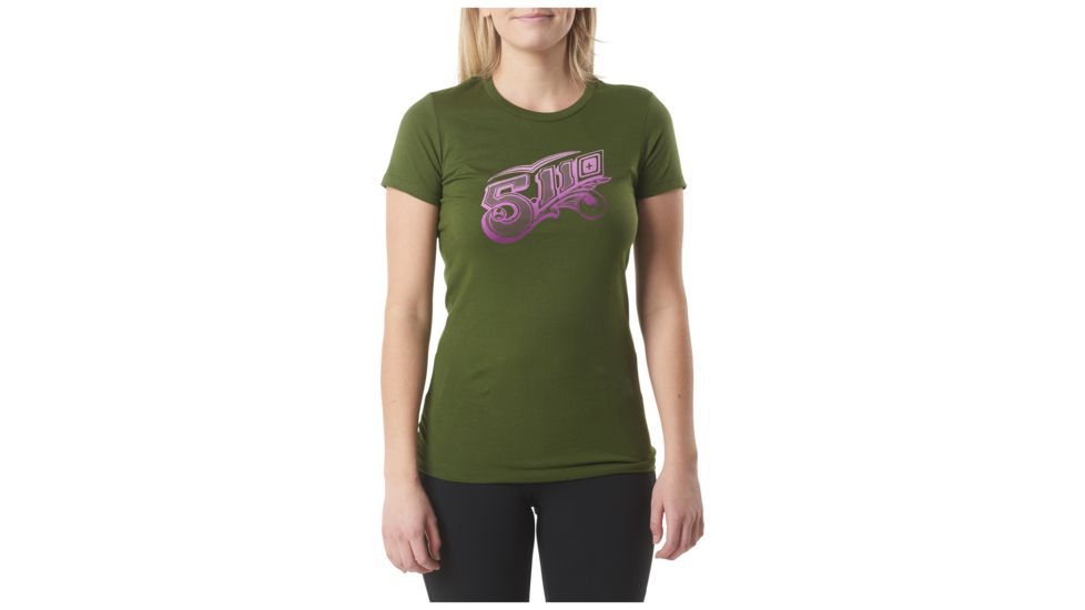 5.11 Tactical Scrolly Tee, Military Green, S 31014DV-225-S