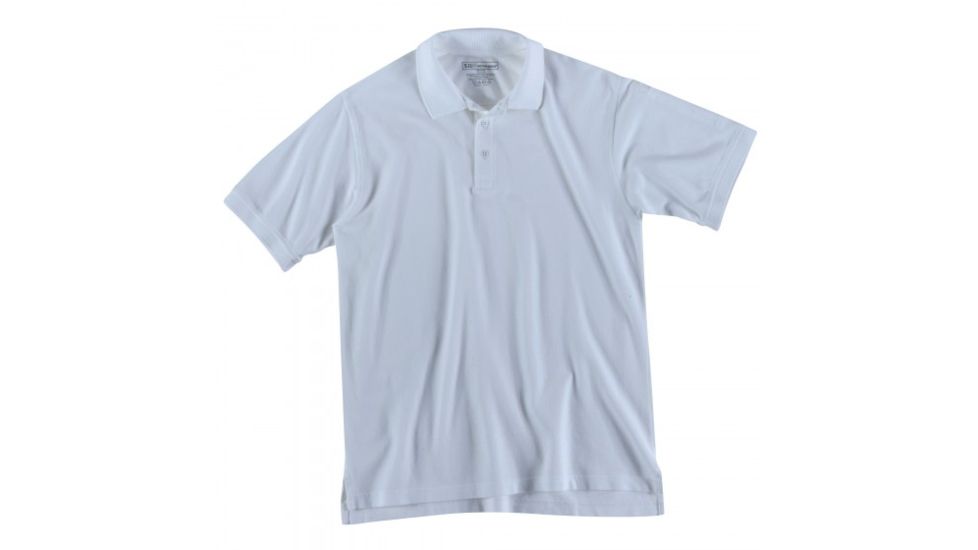 5.11 Tactical Utility S/S Polo - Mens, White, S, 41180-010-S
