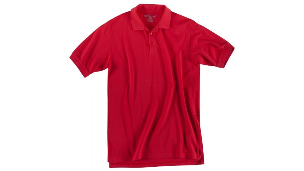 5.11 Tactical Utility S/S Polo - Mens, Range Red, M, 41180-477-M