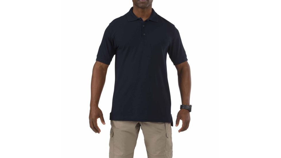 5.11 Tactical Short Sleeve Utility Polo Shirt - Men's, Dark Navy, L, 41180-724-L