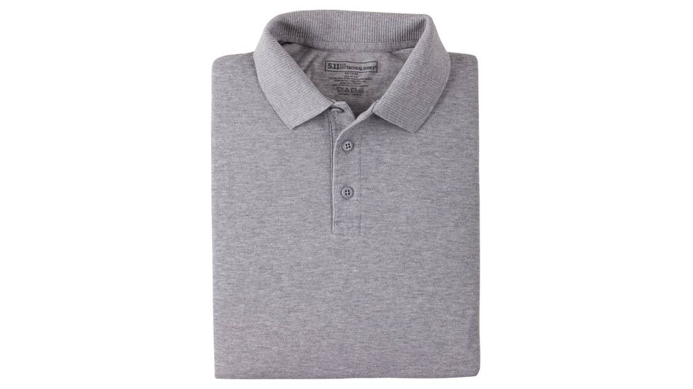 5.11 Tactical Utility S/S Polo - Mens, Heather Grey, M, 41180-016-M