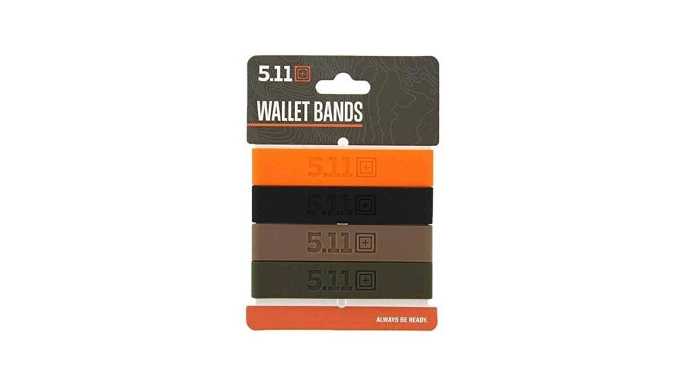 5.11 Tactical Silicon Wallet Bands 4-Pack, Multi, One Size, 56422-999-1 SZ
