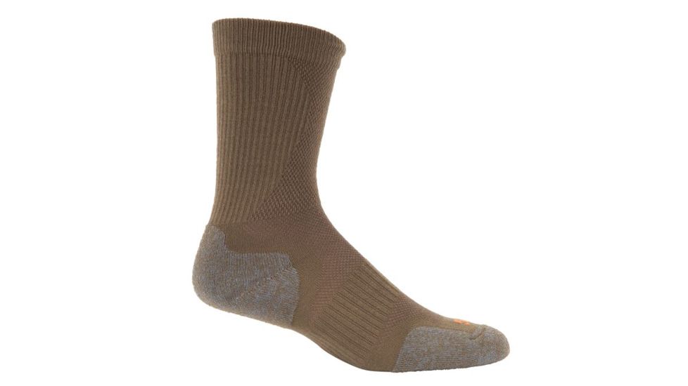 5.11 Tactical Slip Stream Crew Sock - Men's, Dark Coyote, L, 10033-106-L