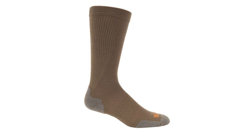 5.11 Tactical Slip Stream OTC Sock - Mens, Dark Coyote, M, 10034-106-M