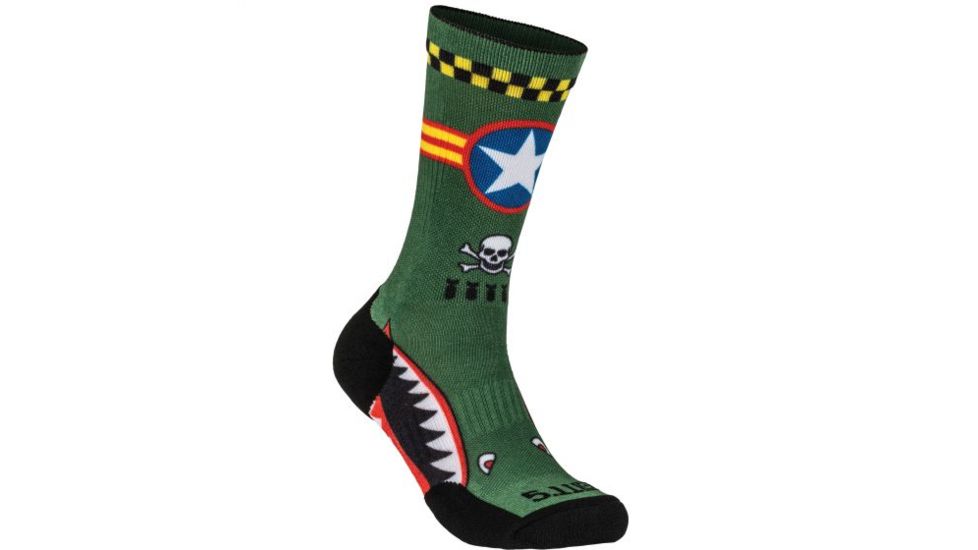 5.11 Tactical Sock &amp; Awe Crew Air Raid - Mens, Multi, Large 10041AK-999-L