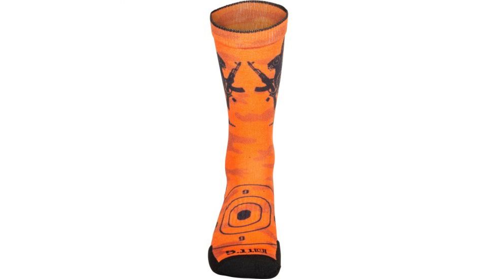 5.11 Tactical Sock &amp; Awe Crew Animal - Mens, Orange, Large 10041AH-461-L