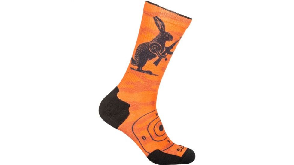 5.11 Tactical Sock &amp; Awe Crew Animal - Mens, Orange, Large 10041AH-461-L