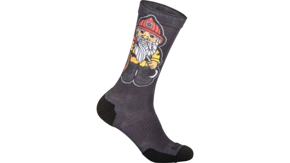 5.11 Tactical Sock &amp; Awe Crew Fire Gnome - Mens, Black, Large 10041AG-019-L
