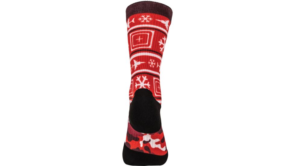 5.11 Tactical Sock &amp; Awe Crew Holiday Edition - Mens, Multi Color, Small, 10041AJ-999-S