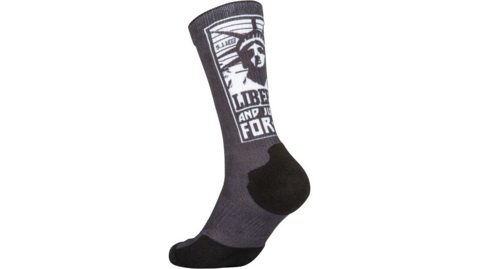 5.11 Tactical Sock &amp; Awe Crew Liberty - Mens, Black, Small 10041AD-019-S