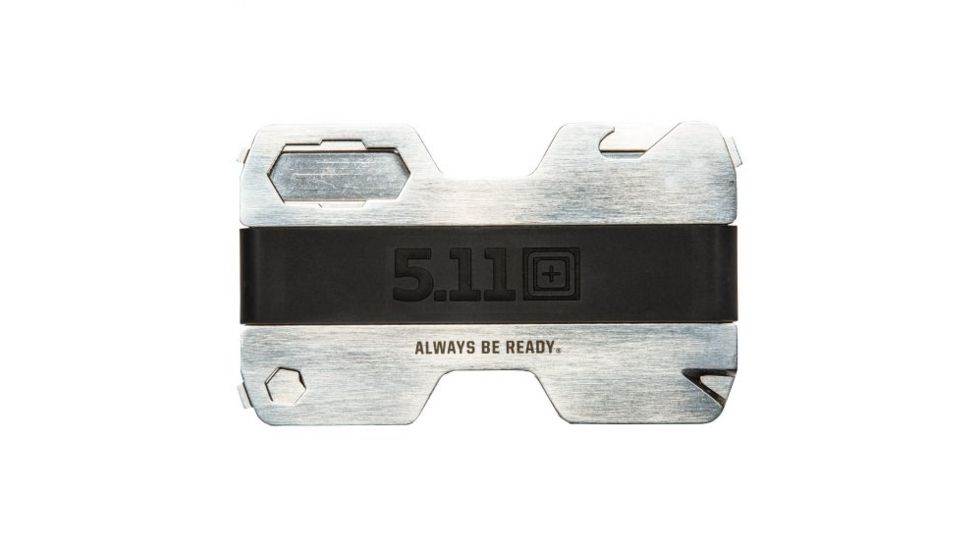 5.11 Tactical Steel Jacket Multi-Tool Wallet, Tumbled Steel, One Size, 56403-988-1 SZ