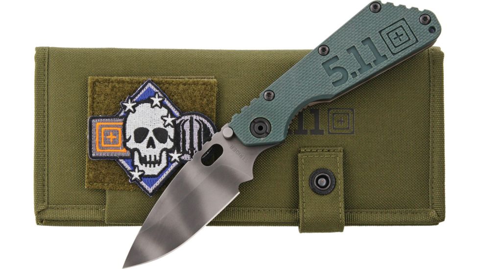 5.11 Tactical Strider SMF Frame Lock Collectors Knife, WWII MC Green, 5.25 in. Blade, 51107-242