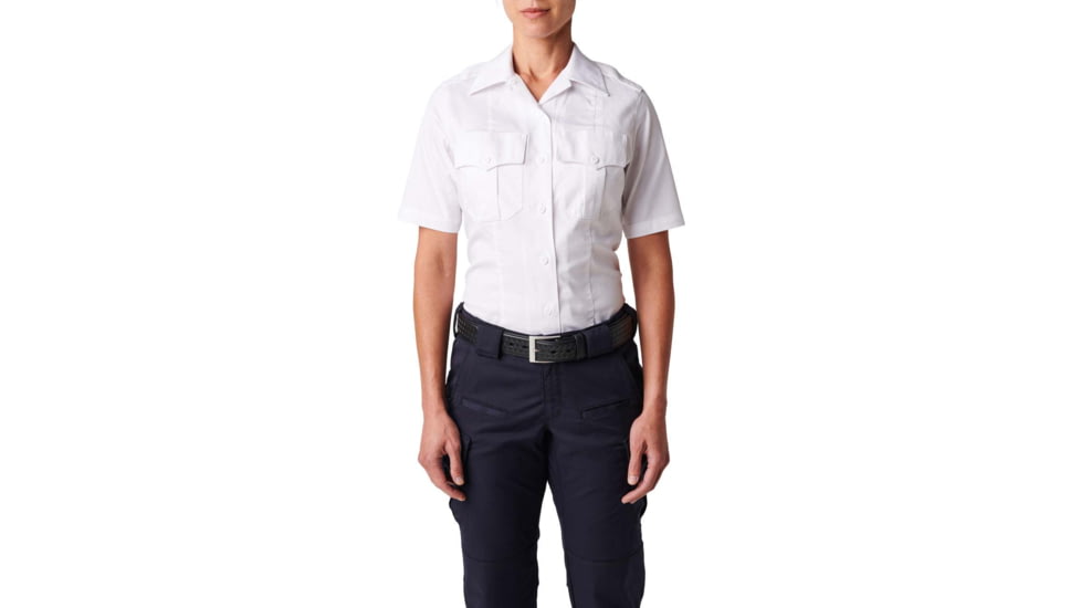 5.11 Tactical Stryke PDU Twill Short Sleeve Class A - Womens, Extra Large, Regular, Uniform White, 61339-992-XL-R