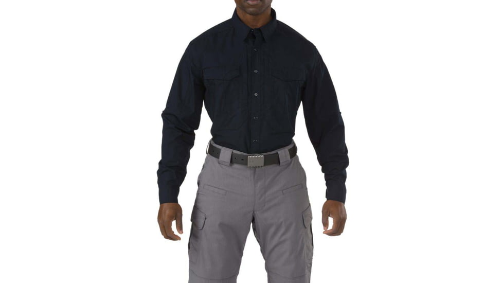 5.11 Tactical Stryke PDU Twill Class B Sleeve Shirt - Mens, 2XL, Regular, Waist: , Midnight Navy, 71407-750-2XL-R