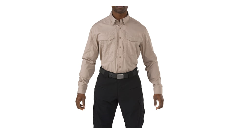 5.11 Tactical Stryke Long Sleeve Shirt, Khaki, Abr, 72399ABR-055-XL