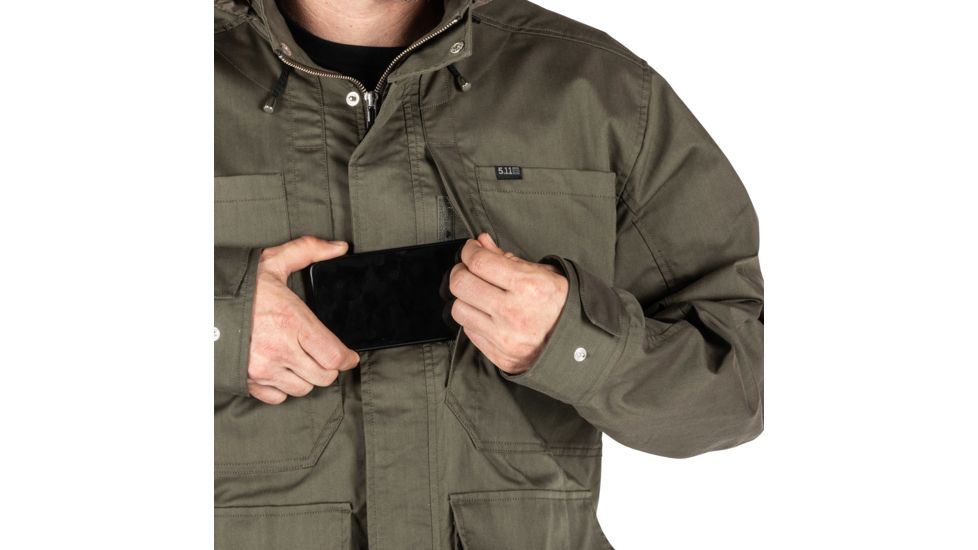 5.11 Tactical Surplus Jacket - Mens, Ranger Green, Extra Small, 78021-186-XS