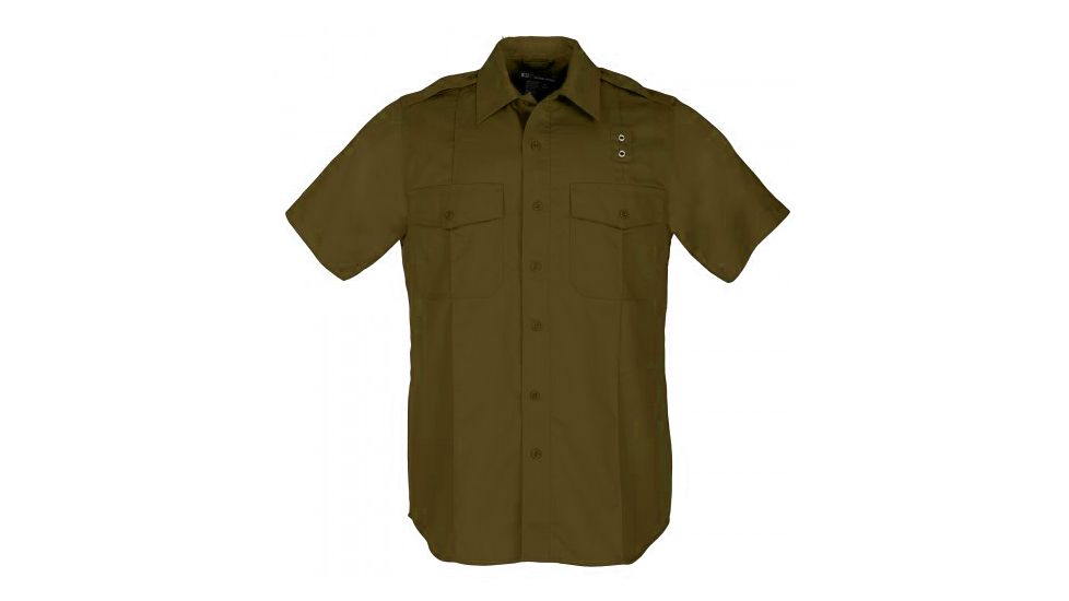 5.11 Tactical Taclite PDU Short Sleeve A-Class Shirt - Men's, Brown, LS, 71167-108-L-S