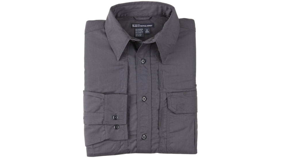 5.11 Tactical Taclite Pro Long Sleeve Shirt- New Charcoal, Size M 72175T-18C-M