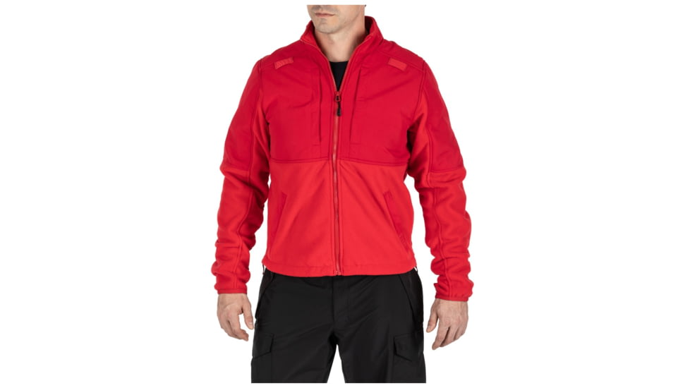 5.11 Tactical Tactical Fleece 2.0 Jacket - Mens, Range Red, 2XL, 78026-477-2XL