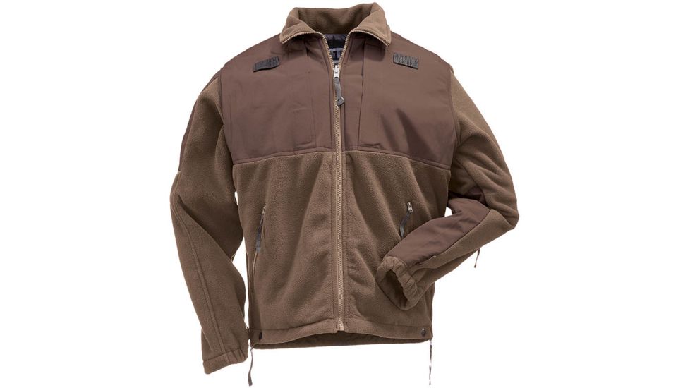 5.11 Tactical Fleece Jacket - Men's, Dark Brown, Small, 48038-112-S