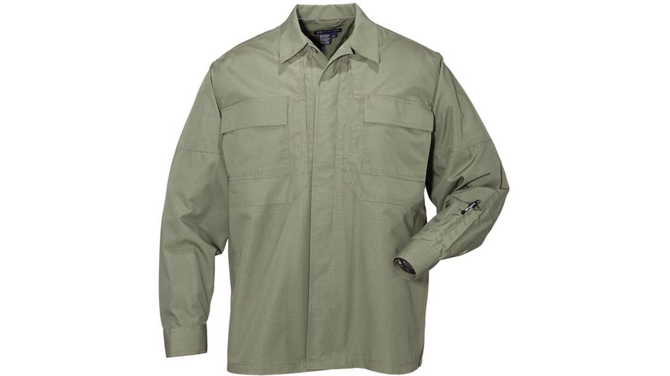 5.11 Tactical Ripstop TDU L/S Shirt - Mens, TDU Green, SR, 72002-190-S-R