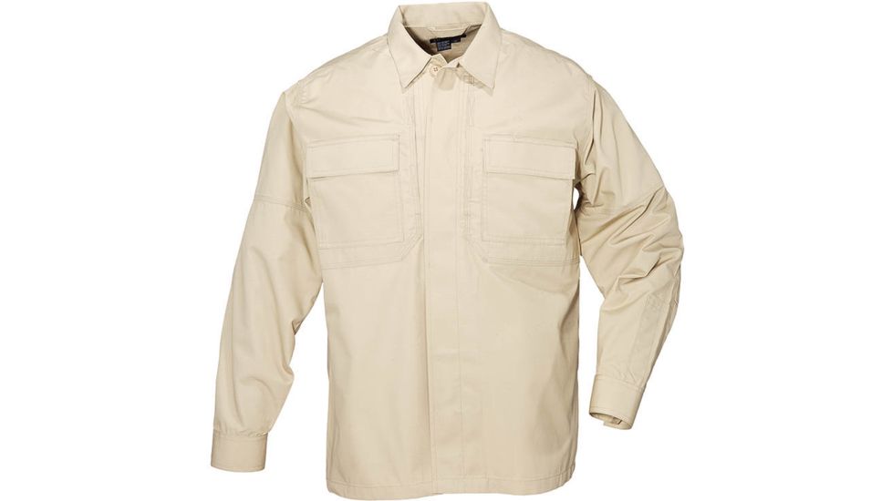 5.11 Tactical Ripstop TDU L/S Shirt - Mens, TDU Khaki, LR, 72002-162-L-R