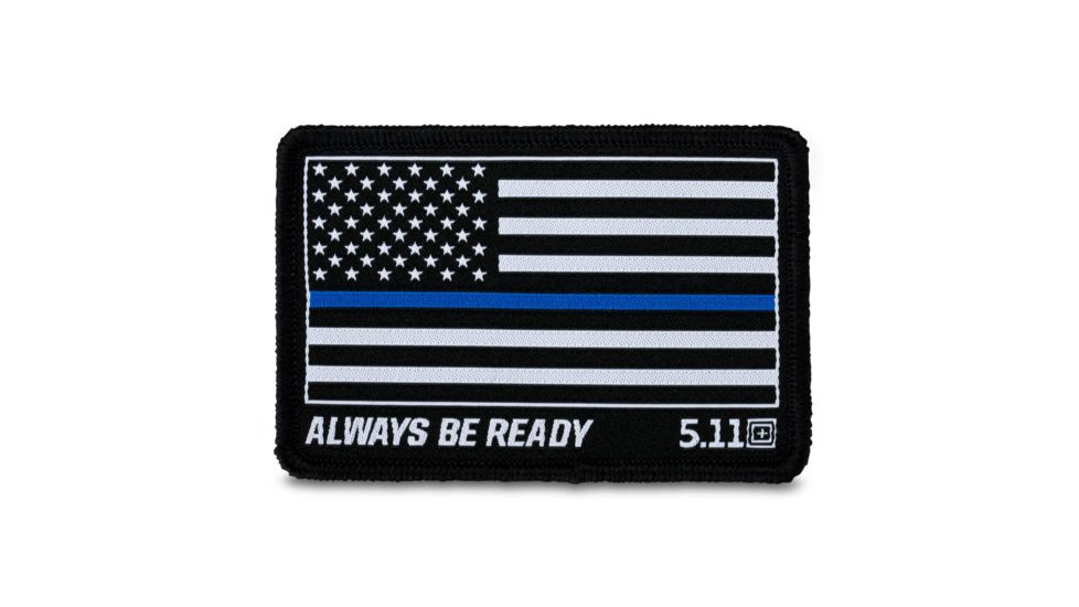 5.11 Tactical Thin Blue Line Woven Patch - Unisex, Black, 1 SZ, 81298-019-1 SZ