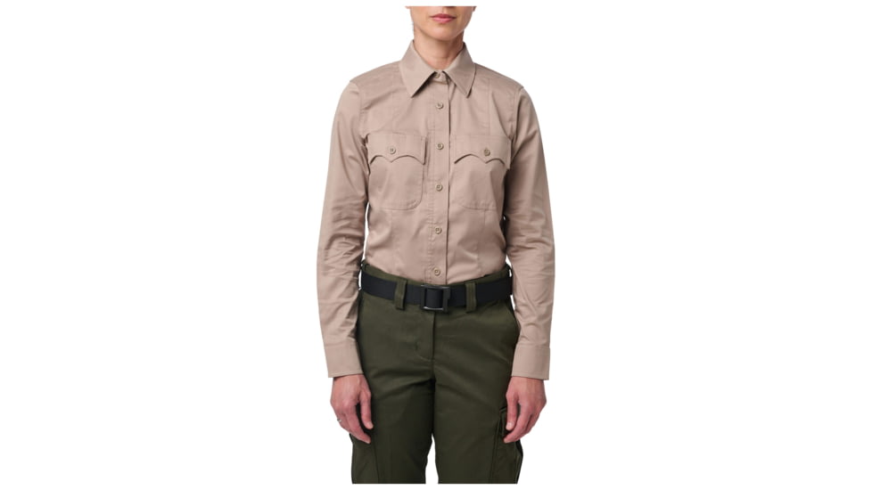 5.11 Tactical Stryke PDU Twill Class A Long Sleeve Shirt - Womens, Sheriff Tan, Tall, Extra Large, 62086-952-XL-T