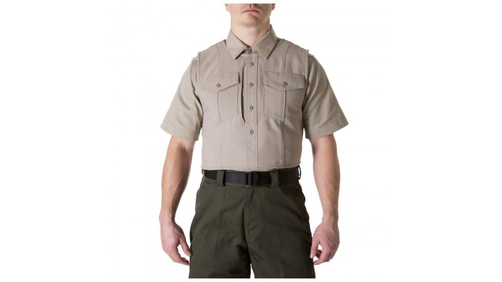 5.11 Tactical Uniform Outer Carrier Class A Shirt - Men's, Medium-Large, Regular, Silver Tan, 49032-160-M/L-R