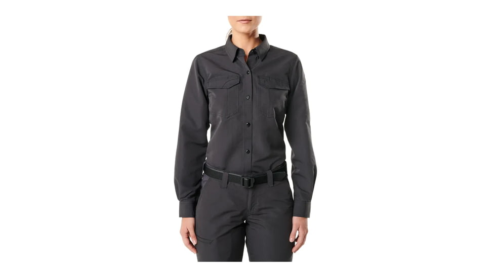 5.11 Tactical Wm Fast-tac L/s Shirt, Charcoal - 62388ABR-018-M
