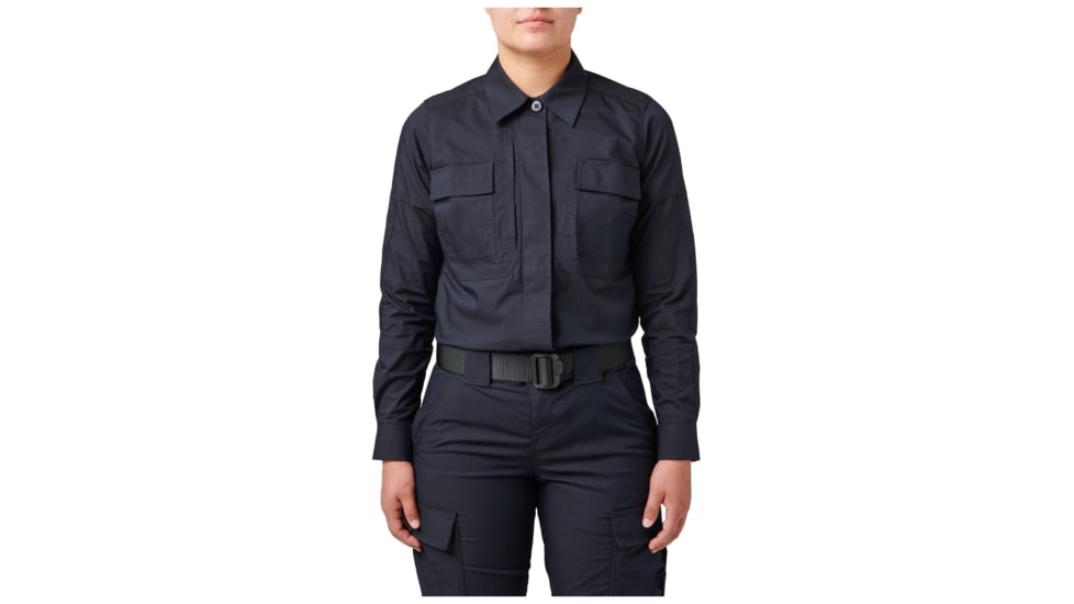 5.11 Tactical Flex-Tac TDU Ripstop Long Sleeve Shirt - Womens, Dark Navy, Medium, 62081-724-M