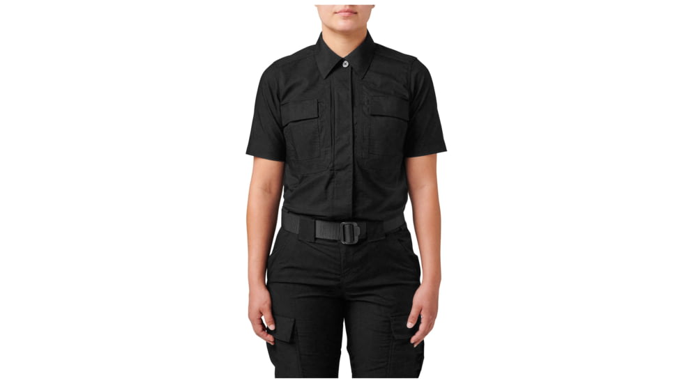 5.11 Tactical Flex-Tac TDU Ripstop Short Sleeve Shirt - Women's, Black, Large, 61041-019-L