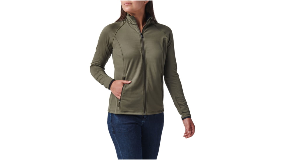 5.11 Tactical Stratos Full Zip Jacket - Women's, Ranger Green, Extra Small, 62424-186-XS