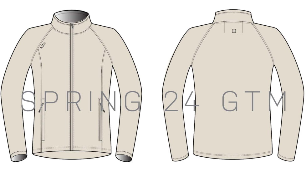 5.11 Tactical Stratos Full Zip Jacket - Women's, Light Fawn, Large, 62424-345-L