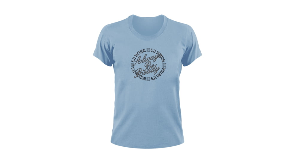 5.11 Tactical Women's Always Be Ready Circle Logo T Shirt - Sky Blue - M 31002AA-669-M