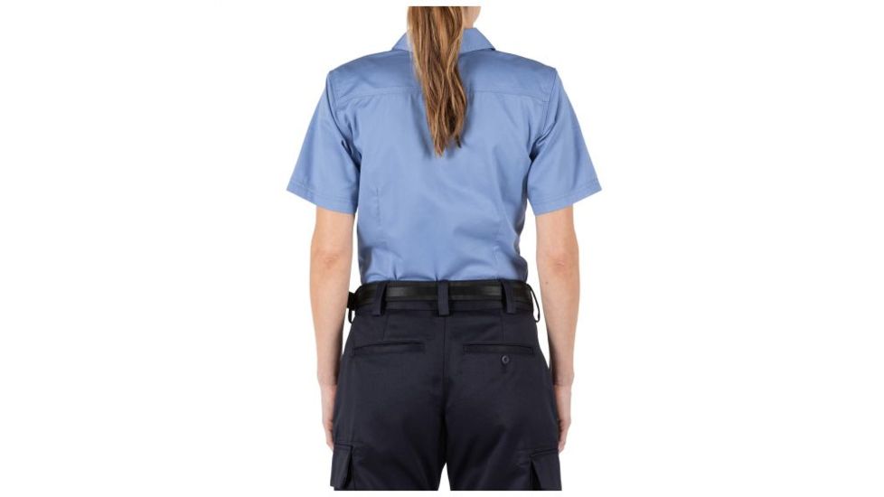 5.11 Tactical Women's Company Short Sleeve Shirt, Fire Med Blue, Small 61321-696-S