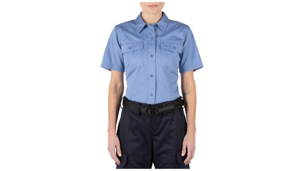 5.11 Tactical Company S/S Shirt - Womens, Fire Med Blu, S, 61321-696-S