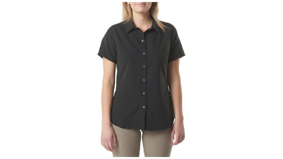 5.11 Tactical Womens 5.11 Corporate SS Shirt, Black, XS 61312-019-XS