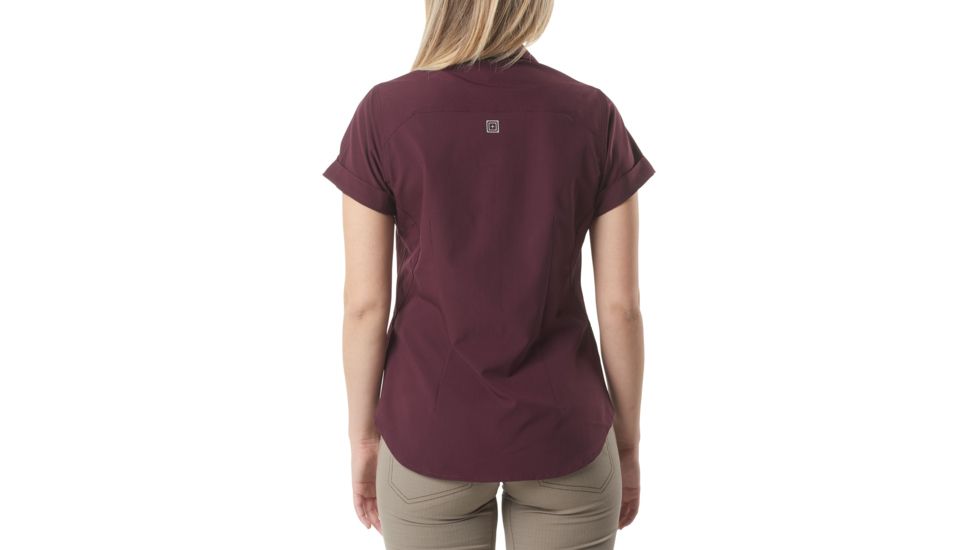 5.11 Tactical Womens Freedom Flex Woven Short Sleeve Shirt, Napa, XL 61311-564-XL