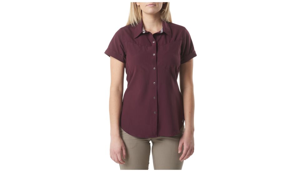 5.11 Tactical Womens Freedom Flex Woven Short Sleeve Shirt, Napa, XL 61311-564-XL
