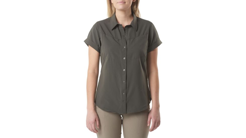 5.11 Tactical Womens Freedom Flex Woven Short Sleeve Shirt, Grenade, L 61311-828-L